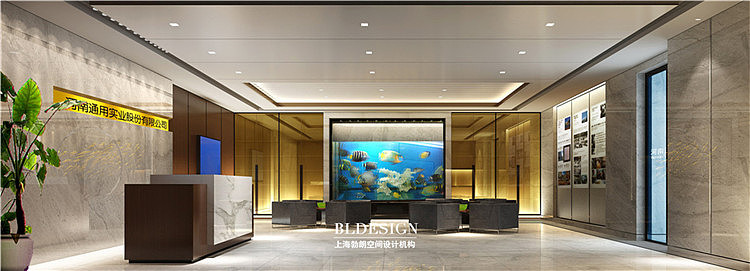 郑州不错的办公室装修设计公司作品:河南通用实业有限公司办公室设计案例