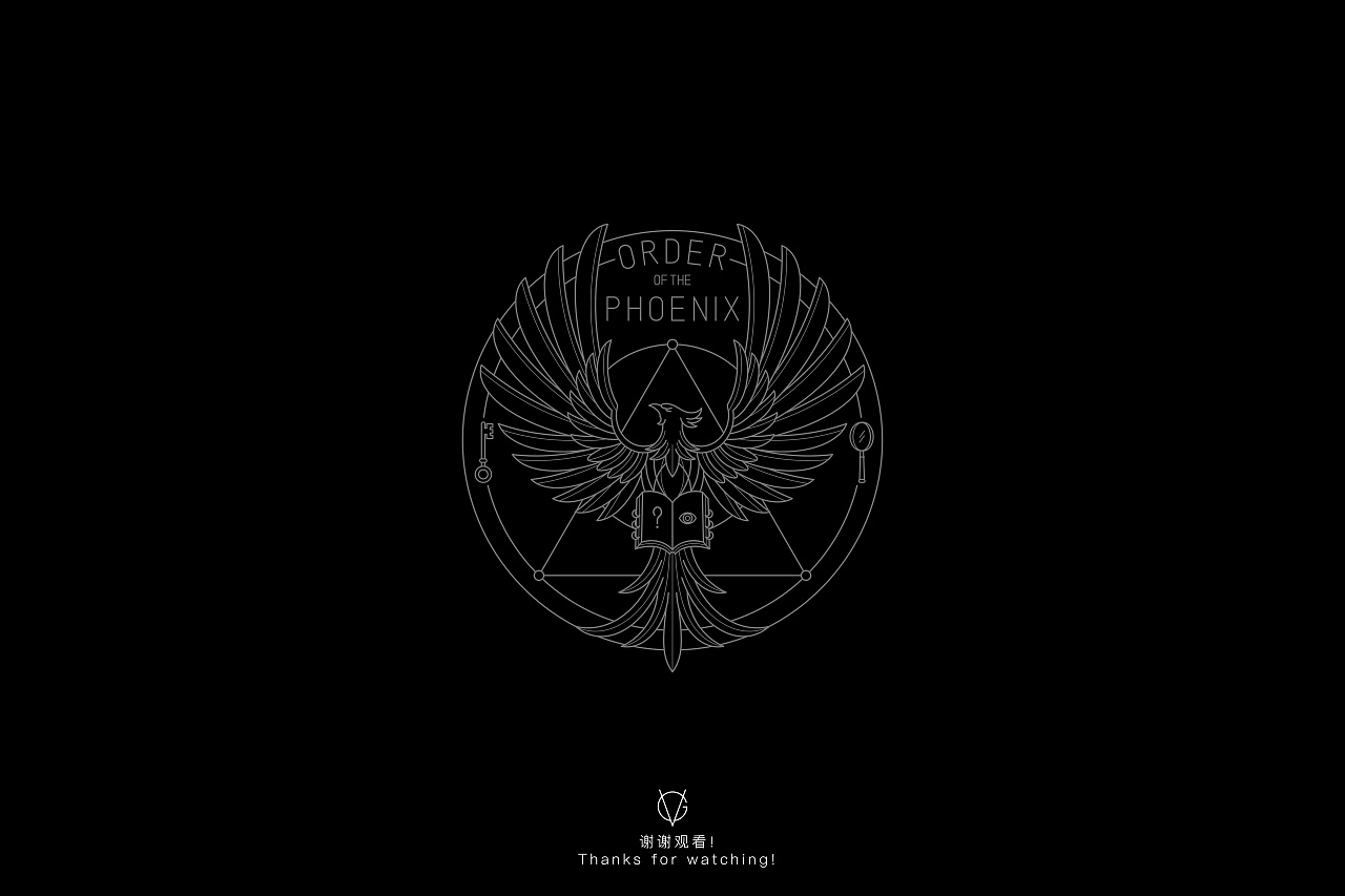 徽章logo设计-凤凰社剧本杀-复古风格_vgworks-站酷zcool