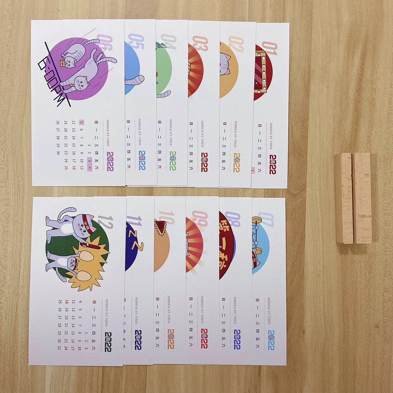 2022年自制插画日历（图ZMjk0ODQ0NTg0） - 创作习作 - 站酷设计师YUKO酱呀_原创素材 - 站酷ZCOOL