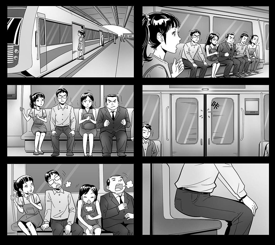 地铁百态二|插画|创作习作|WANGQICHAO - 原创作品 - 站酷 (ZCOOL)