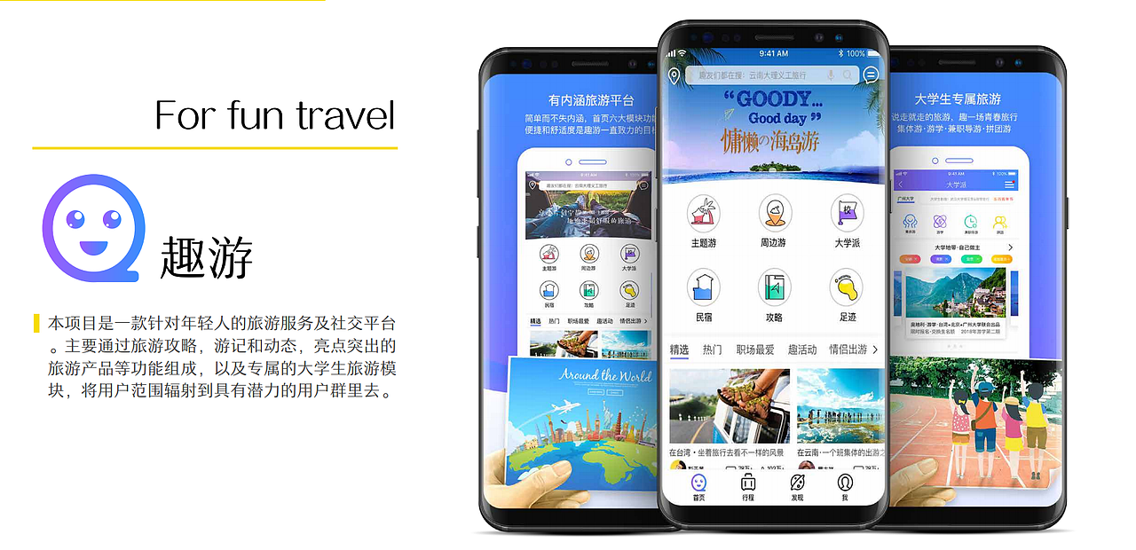 趣旅-社交旅游APP（图ZMTQ1NDQ1NTY0） - APP界面 - 站酷设计师潮汕设计跑龙套原创素材 - 站酷ZCOOL