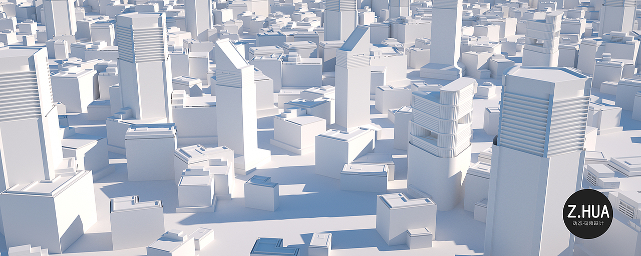 C4D科技城市渲染测试