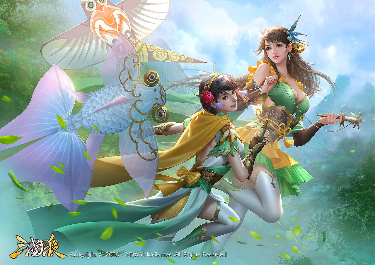 为游戏《三国杀》创作的角色插画