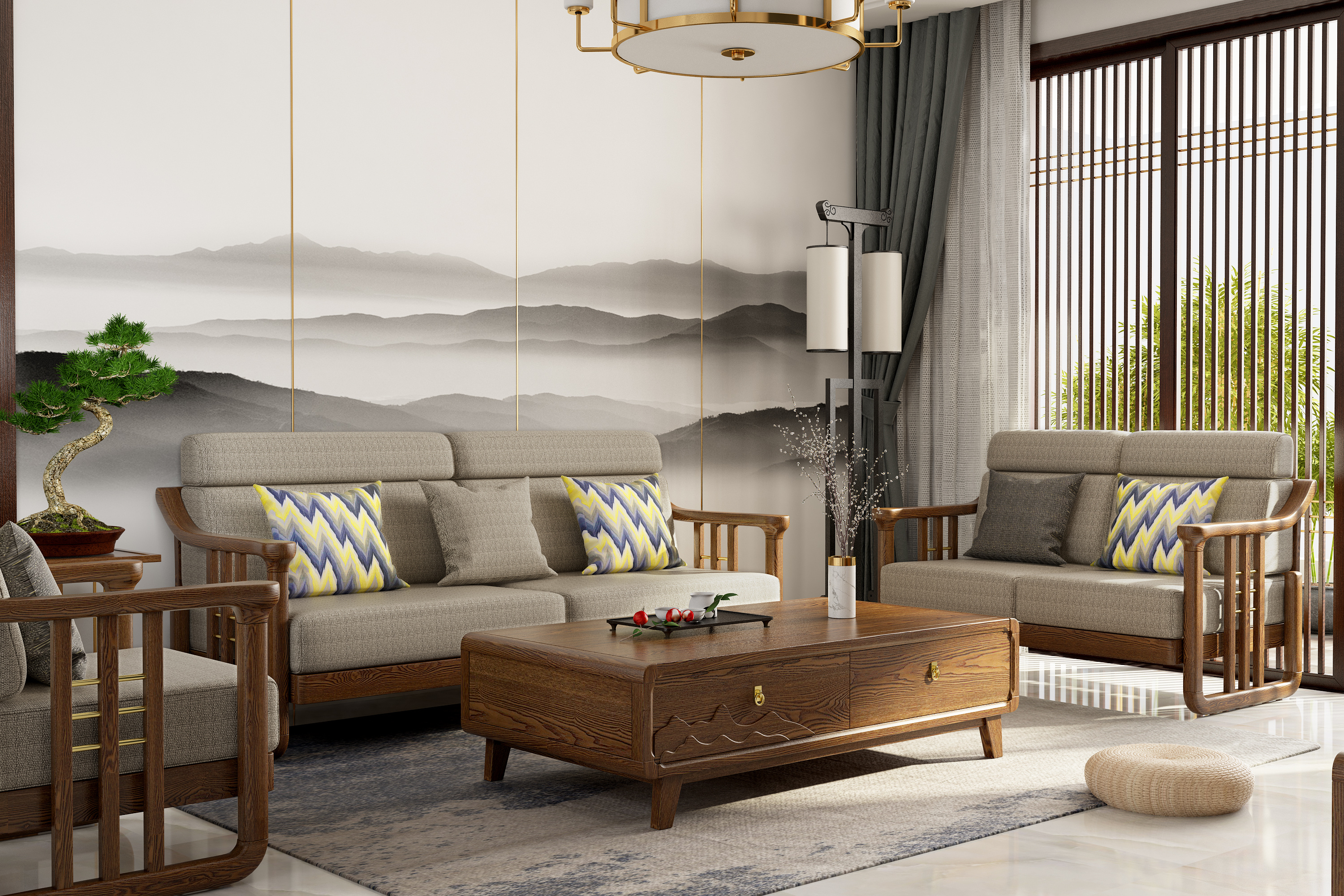 新中式家具电商用图渲染