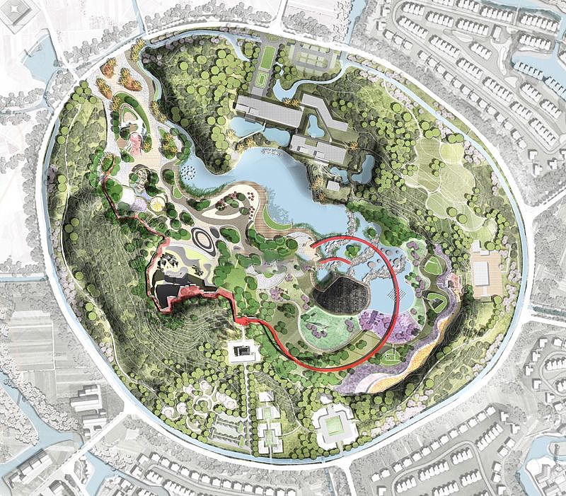 【平面方案分享】不同类型公园空间景观平面设计彩平图