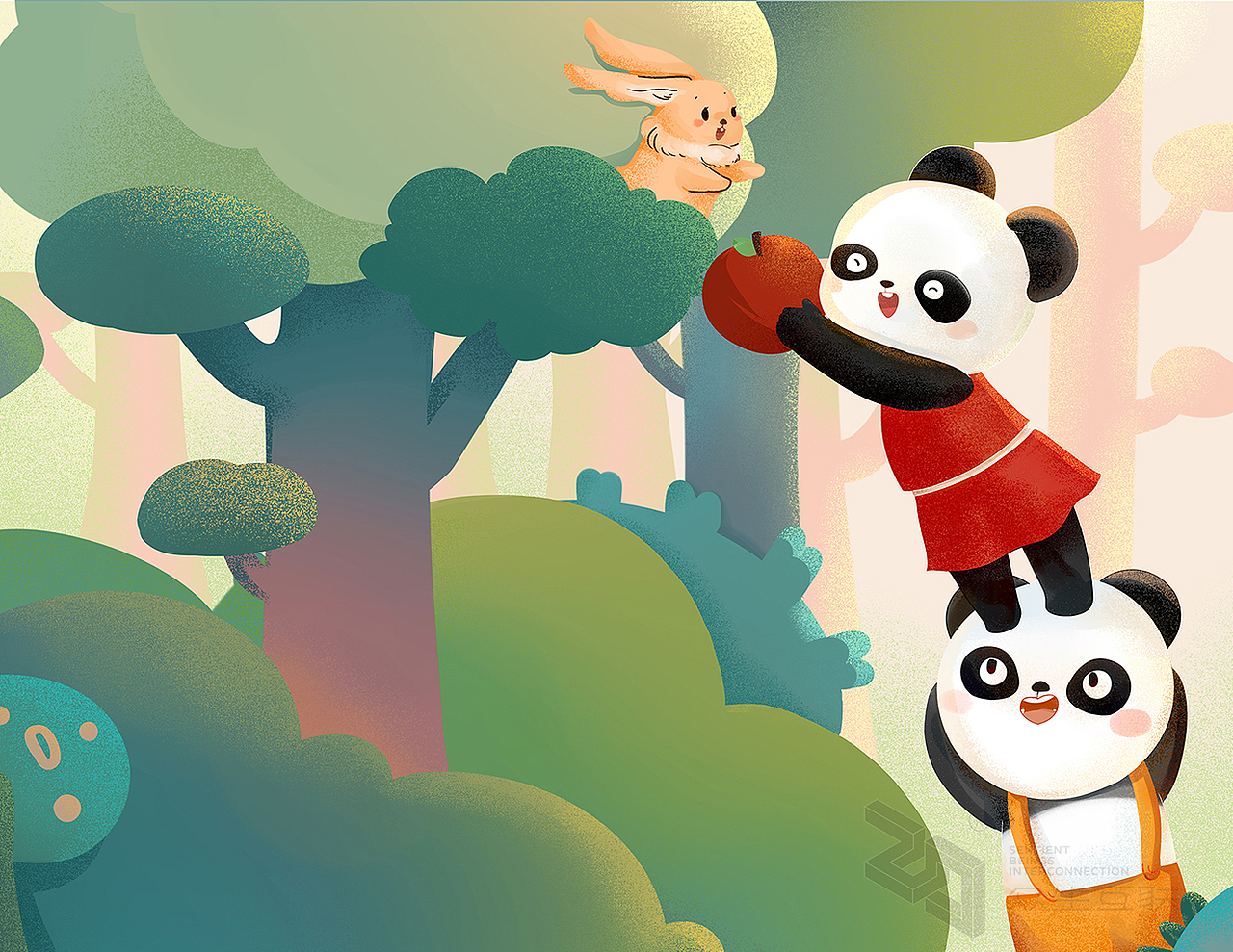 众生互联X熊猫壁画（图ZMjI1NDA1ODc2） - 商业插画 - 站酷设计师斑驳创意原创素材 - 站酷ZCOOL