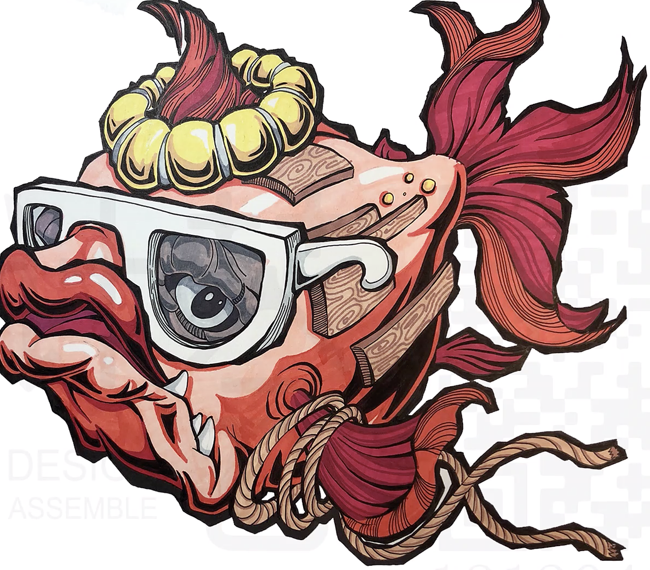 鱼#装饰画#鲁讯美术学院装饰画#艺考设计#考研设计