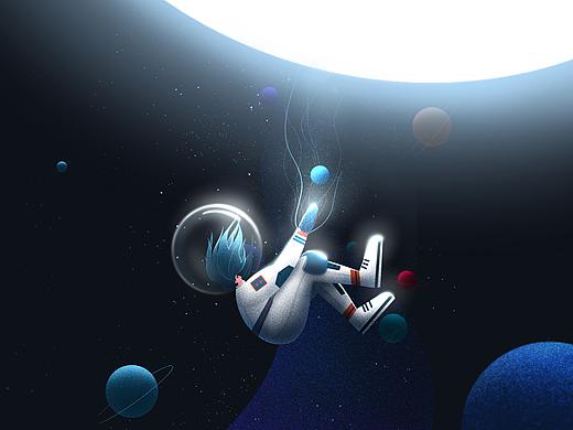 太空漫游（个人主页-ZNTE5MzUxNTI=） - 闪屏/壁纸 - 站酷设计师弯弯Rowan原创素材 - 站酷ZCOOL
