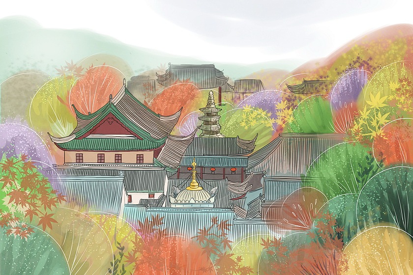 城市系列-南京印象（图ZMTE3ODg5NTA0） - 商业插画 - 站酷设计师猫与婵原创素材 - 站酷ZCOOL