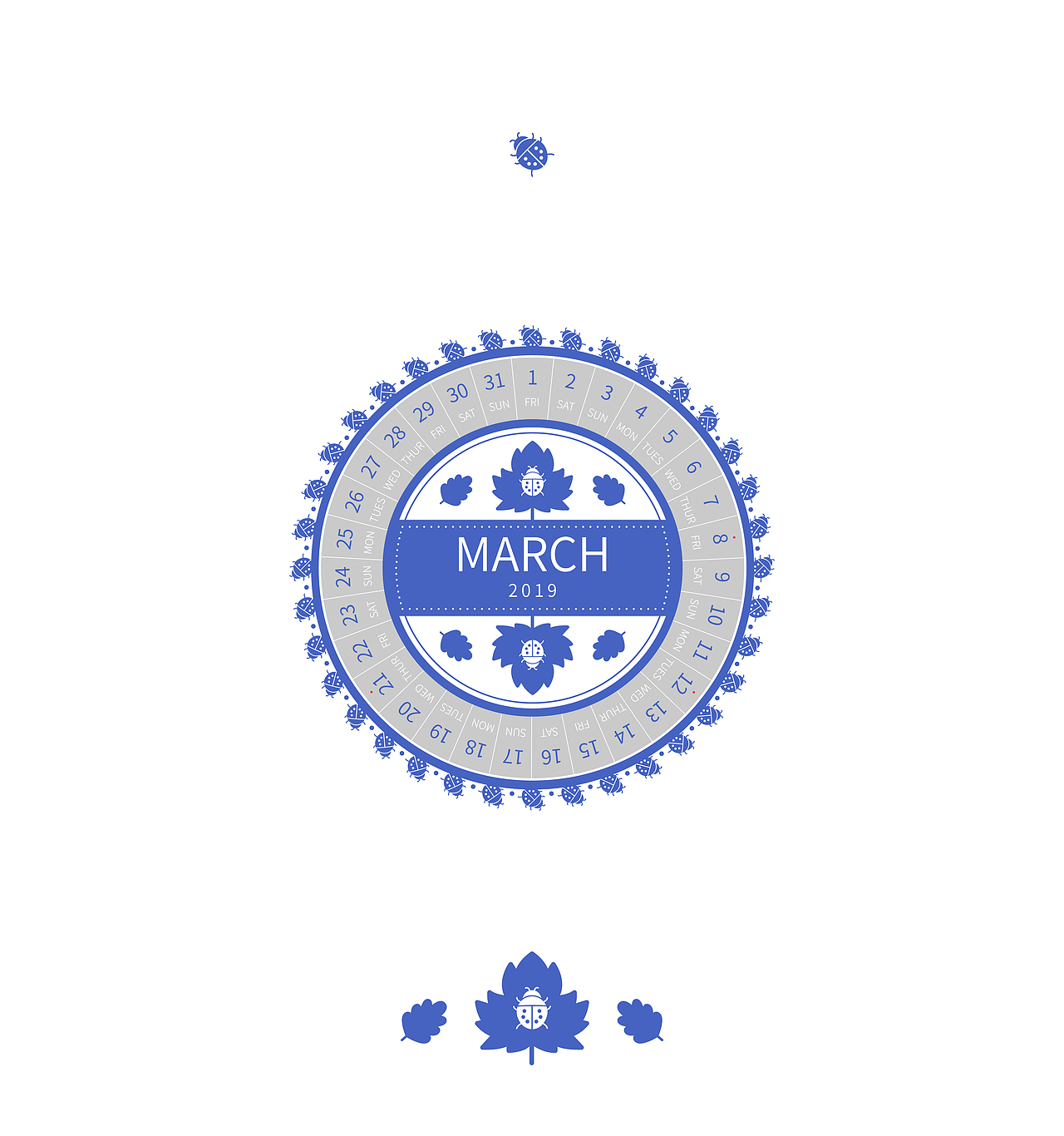 2019圆形日历设计