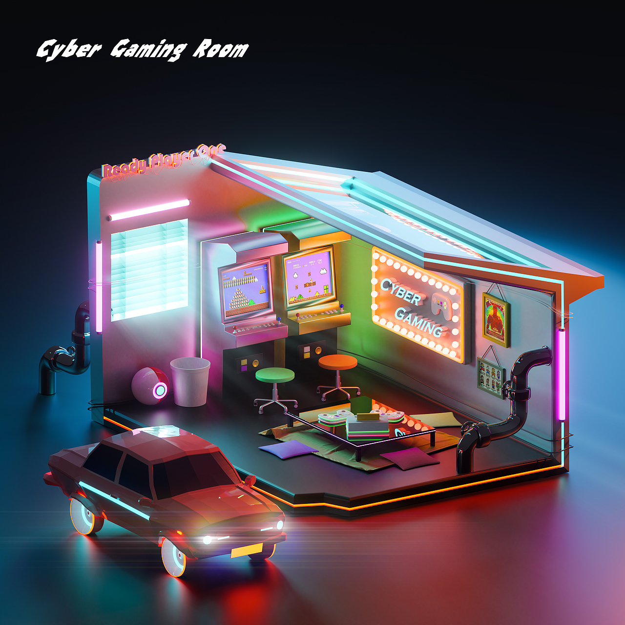 Blender小场景建模渲染练习