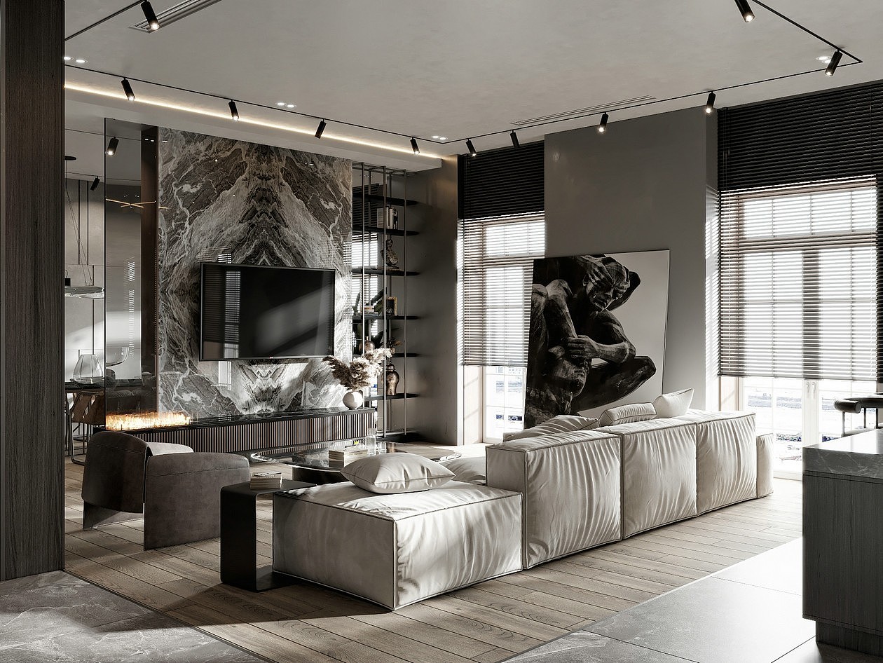 高级灰色系公寓住宅