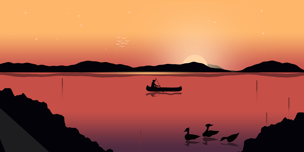 近期渐变风景画