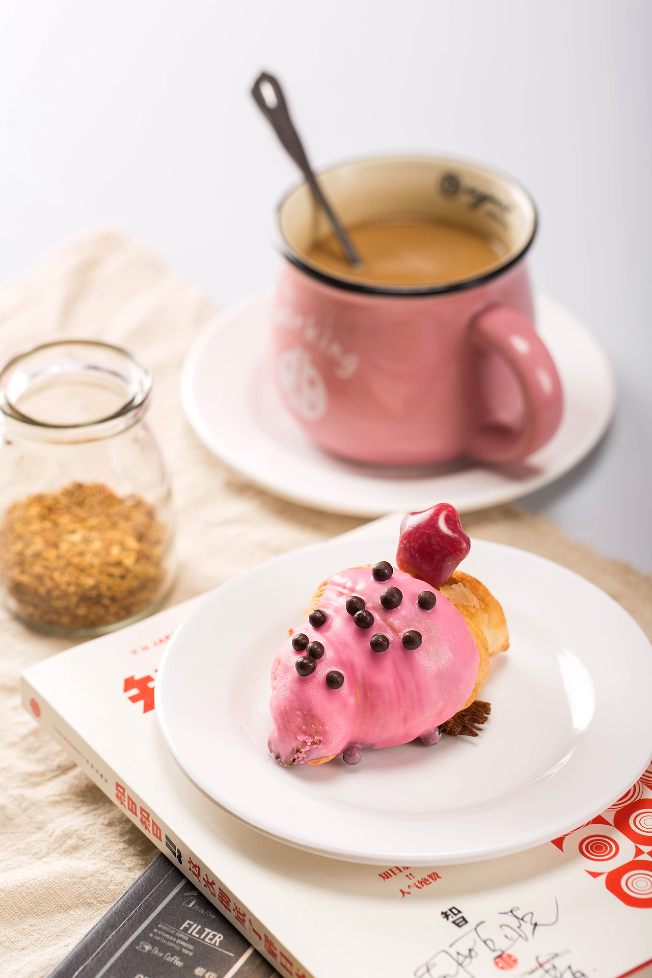 小甜心可颂蛋糕拍摄