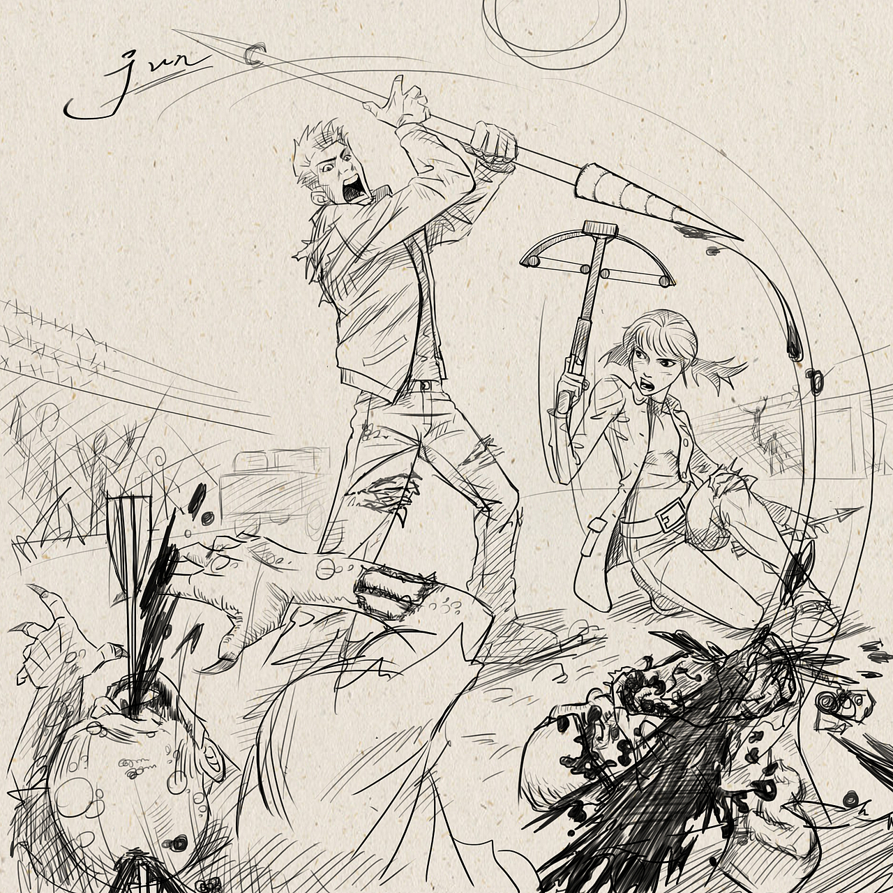 末日蟑螂 小说插画习作21-39章|动漫|中/长篇漫画|1683609633 - 原创