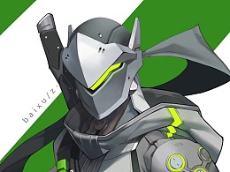 守望先锋ow2源氏板绘临摹练习