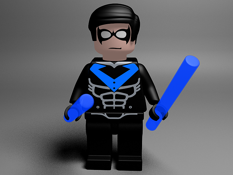 上学的时候自己做的乐高夜翼