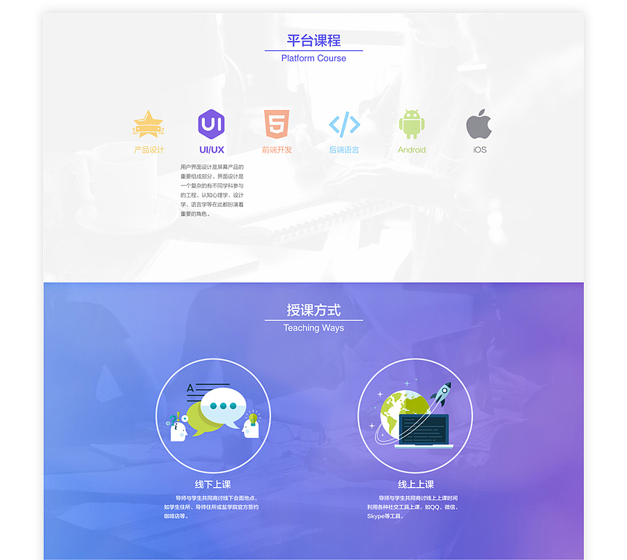 盐学院——互联网O2O教育平台,Web端