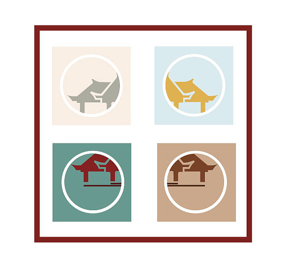 北京四合院图标设计（图ZNTAyMTI4NzY=） - 图标 - 站酷设计师午前二时原创素材 - 站酷ZCOOL