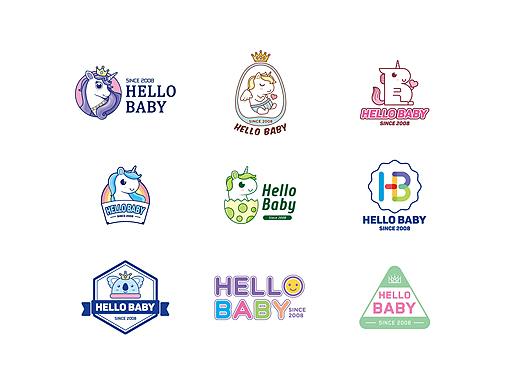HELLO BABY 卡通LOGO方案设计