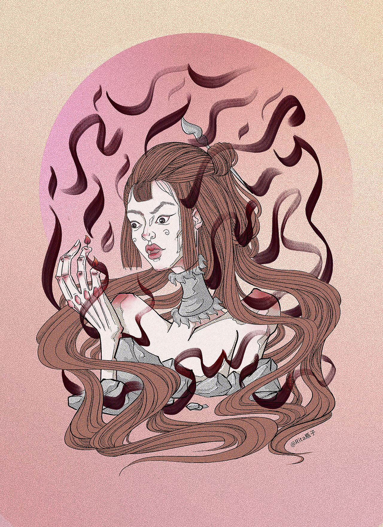 五行-金木水火土（图ZMTk5NjM5OTc2） - 商业插画 - 站酷设计师Rita瓶子原创素材 - 站酷ZCOOL