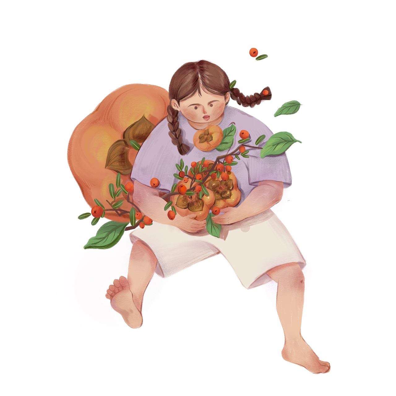 柿柿如意（图ZMjM5MzQzNTgw） - 儿童插画 - 站酷设计师一台电视机原创素材 - 站酷ZCOOL