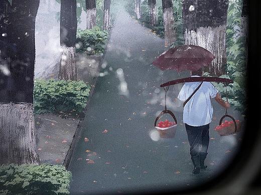 雨中（个人主页-ZNDcxNjM2NDQ=） - 创作习作 - 站酷设计师陆璃原创素材 - 站酷ZCOOL