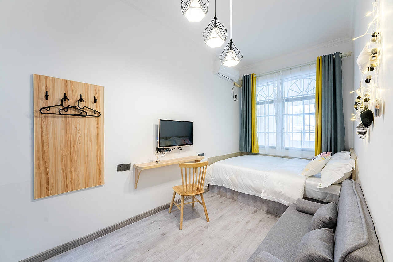 城市轻奢民宿建筑室内空间摄影