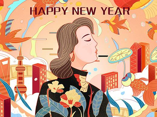 新年快乐-新年节日贺图-HAPPY NEW YEAR