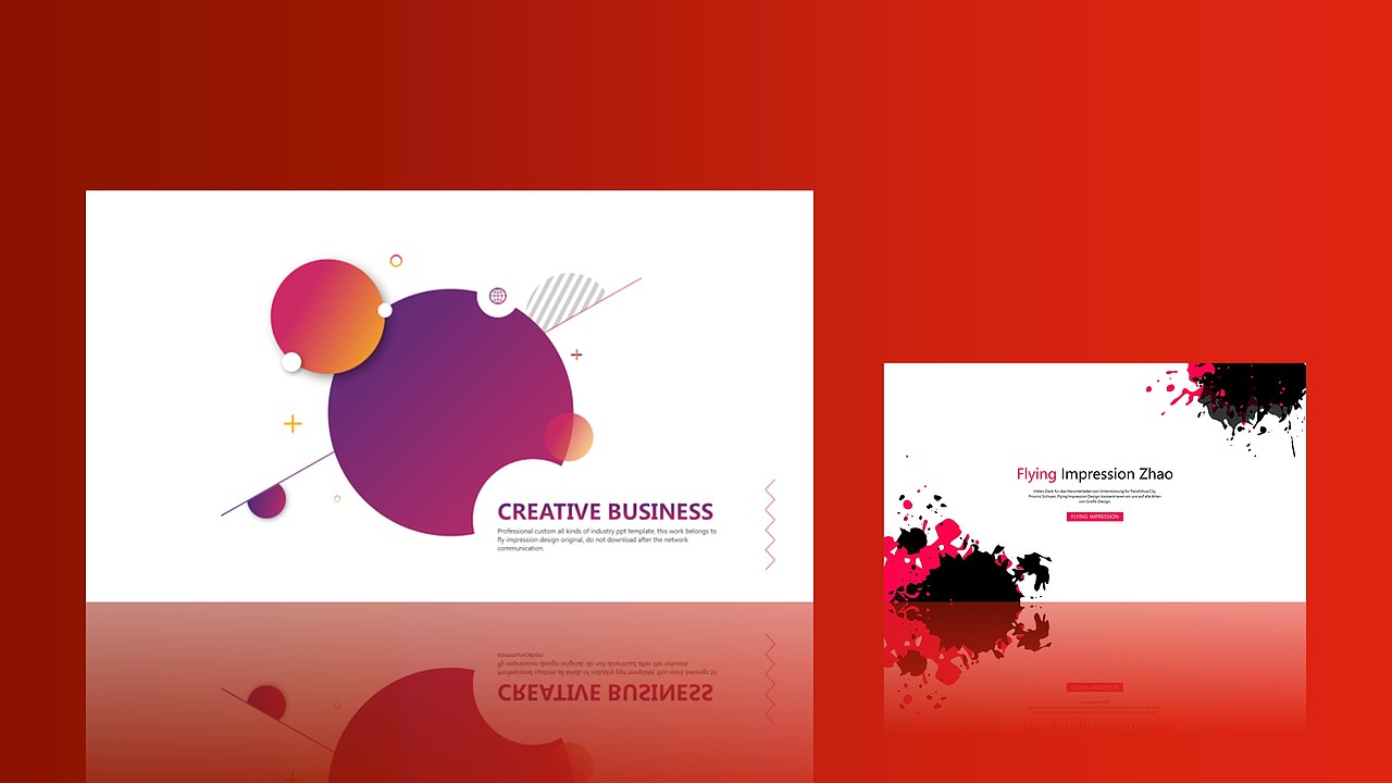 欧美风商业总结计划PPT模板