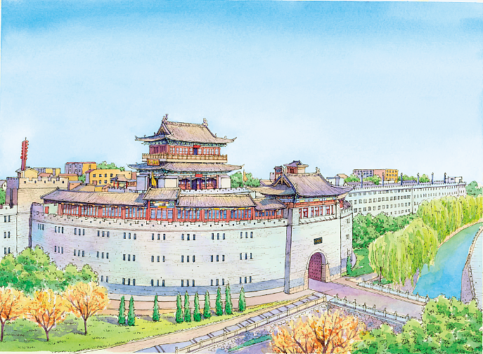 洛阳丽景门位于洛阳市西关,始建于隋代,长期以来是百官及万民祭祀神的