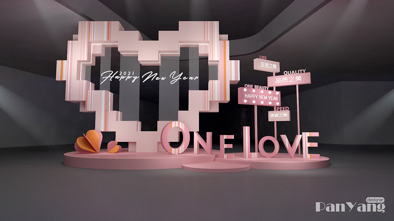 ONE LOVE（图ZMjUyNzc0NDk2） - 展陈设计 - 站酷设计师PanYang丶原创素材 - 站酷ZCOOL