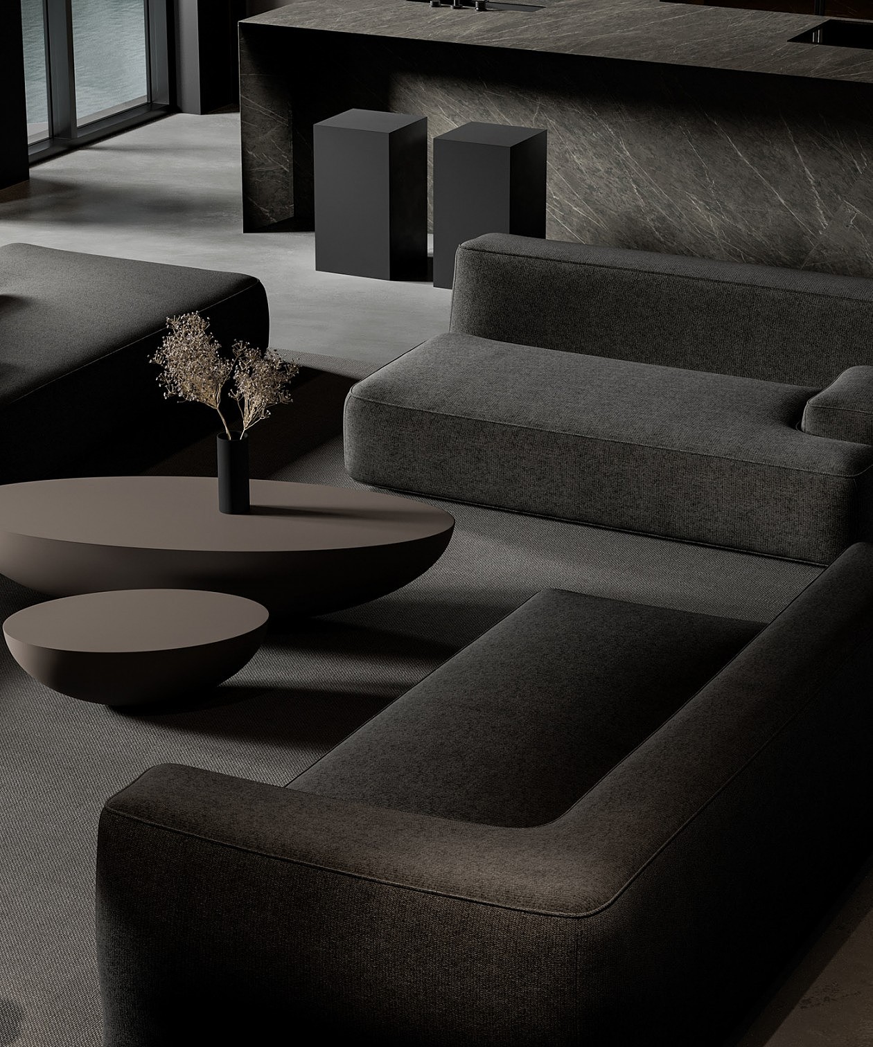 黑色系空间设计 清冷理性间释放丝丝魅力