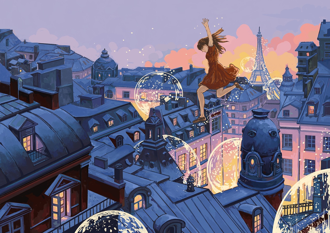 《巴黎漫游指南》插画绘本