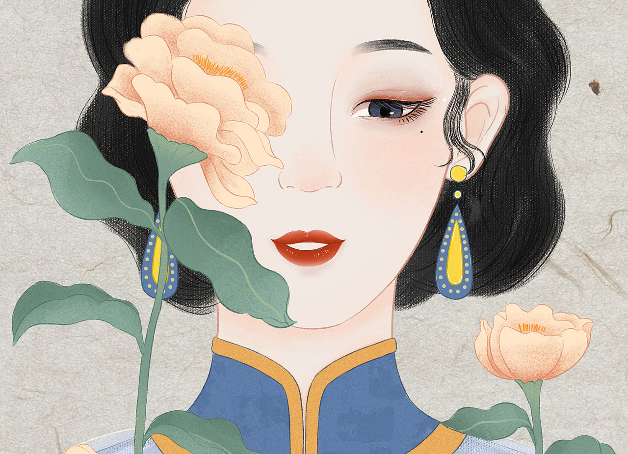 民国风女子插画