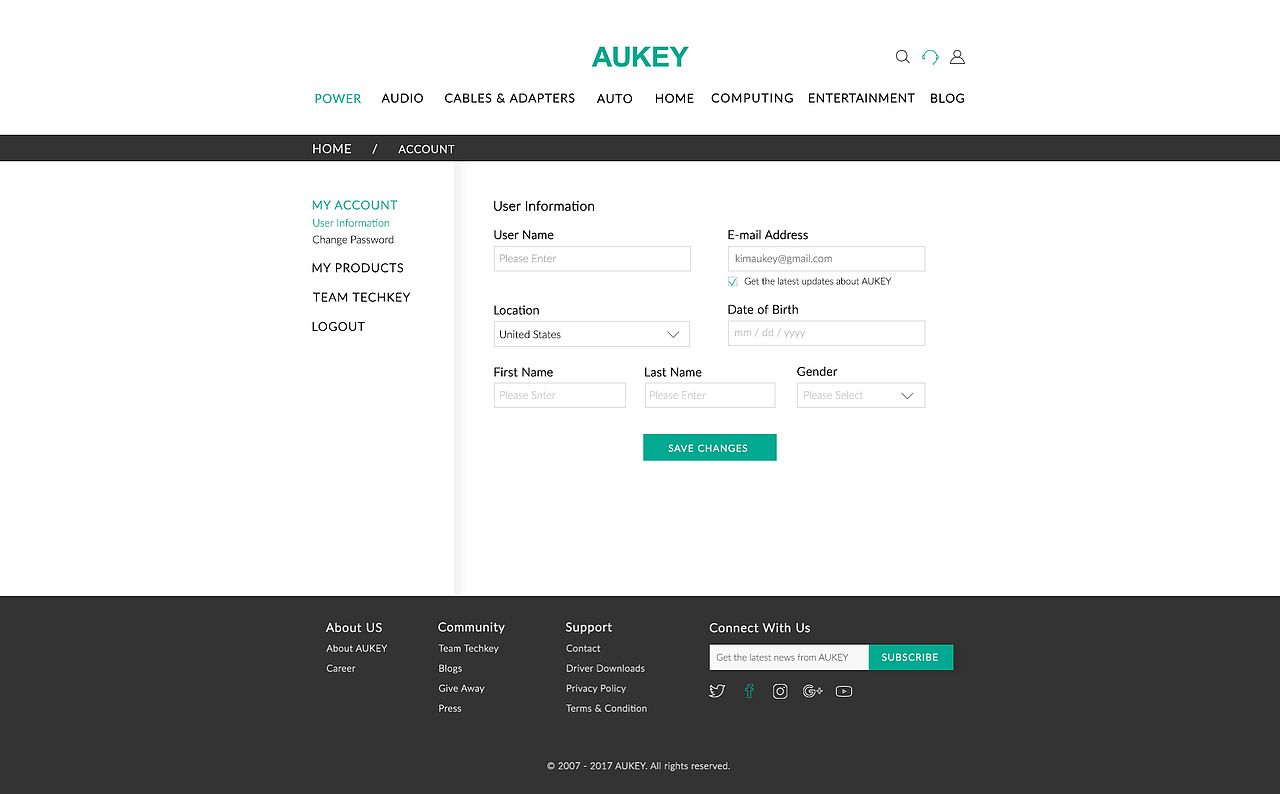 AUKEY官网设计（图ZMTIzOTM5NTcy） - 企业官网 - 站酷设计师noname06066原创素材 - 站酷ZCOOL