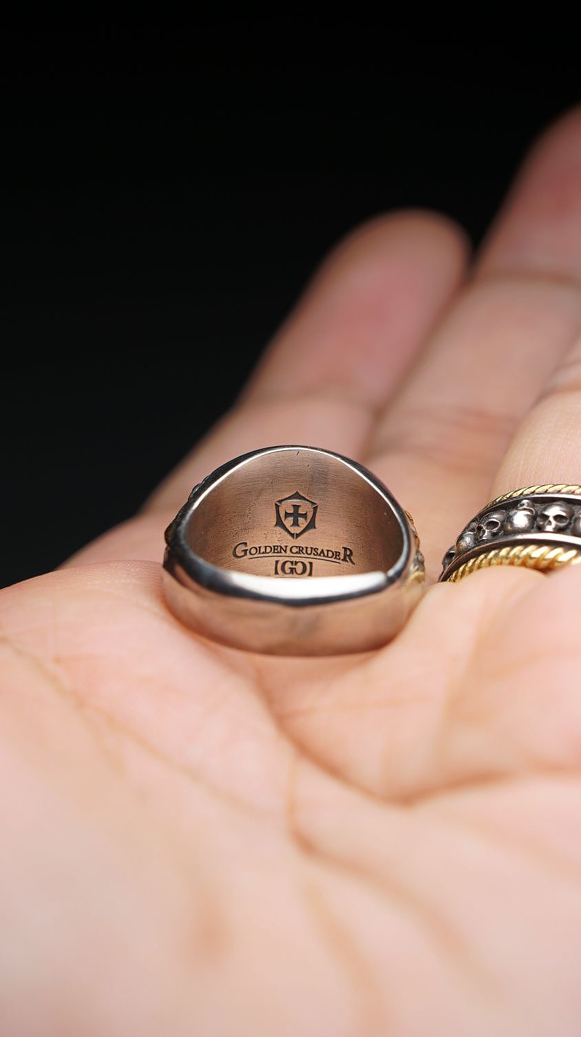 【虎啸山林】纯银包金戒指