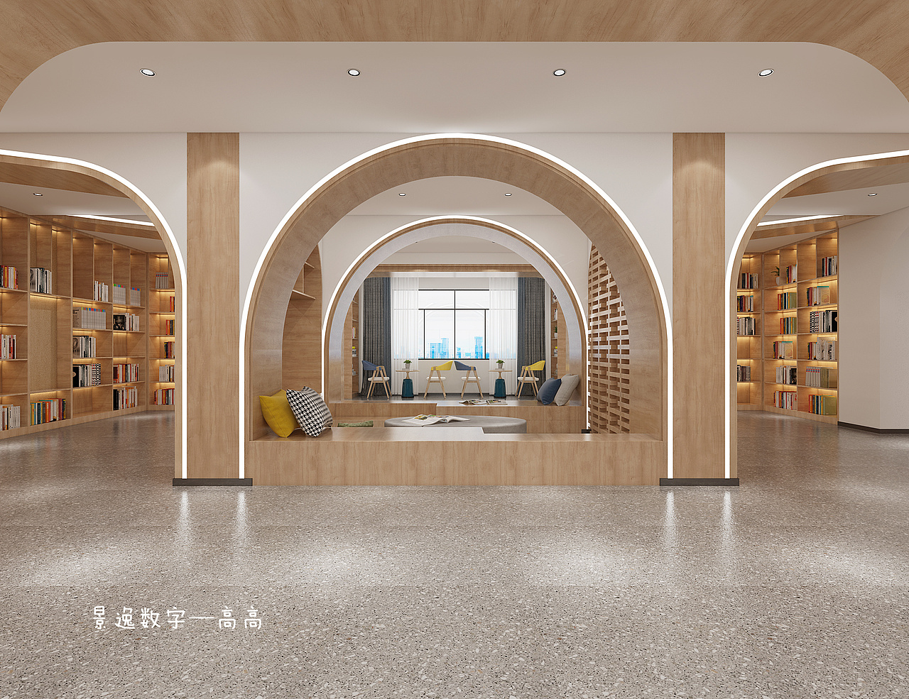 一组图书馆（图ZMjQ0Nzg5NjYw） - 家装设计 - 站酷设计师景逸效果图原创素材 - 站酷ZCOOL