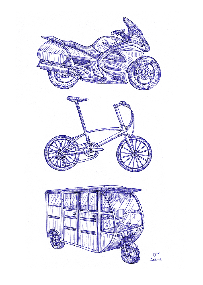 OY圆珠笔画：衣食住行用（图ZMzI3MjI4MTI=） - 艺术插画 - 站酷设计师欧阳鹏杰_OY原创素材 - 站酷ZCOOL