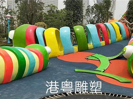 大型创意玻璃钢毛毛虫动物雕塑公园儿童乐园景区摆件