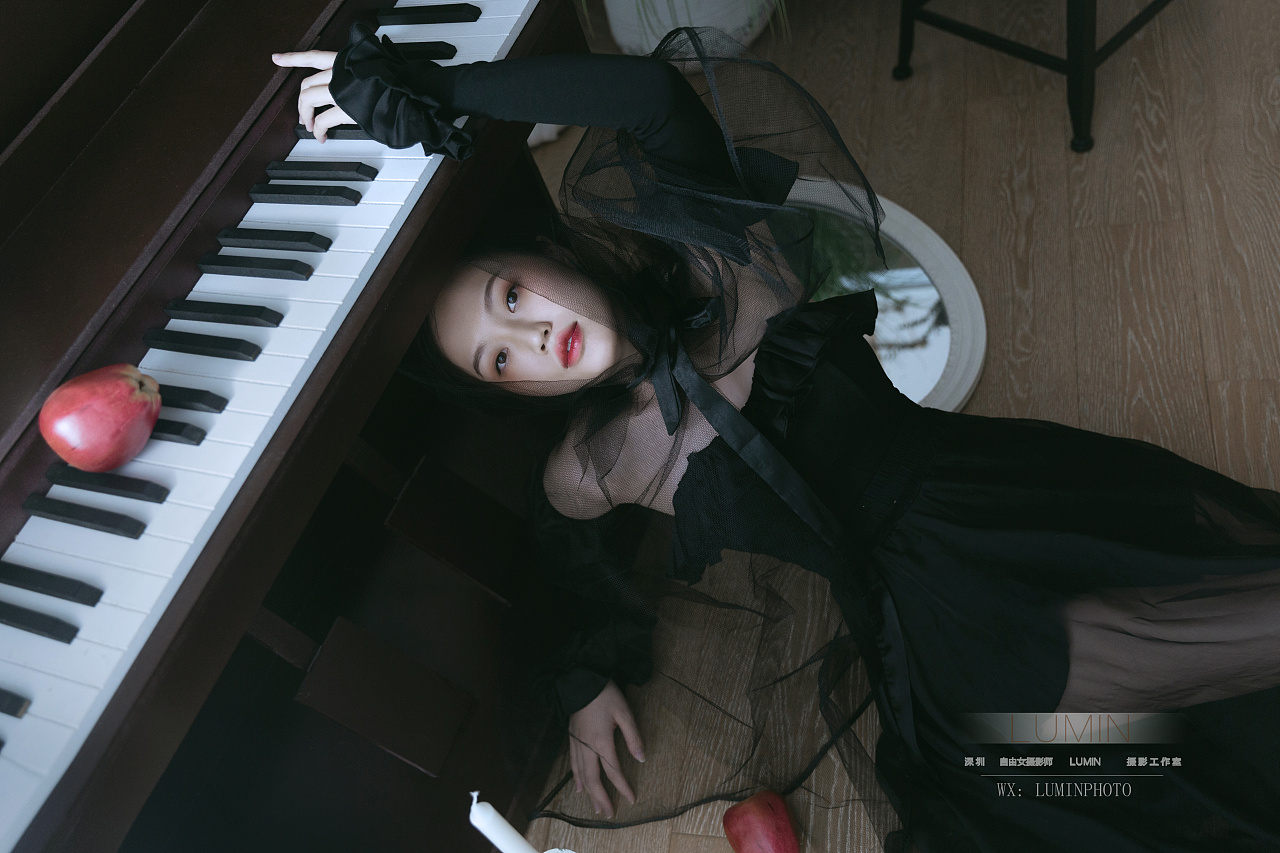 深圳约拍 暗黑风格黑色婚纱写真 情绪