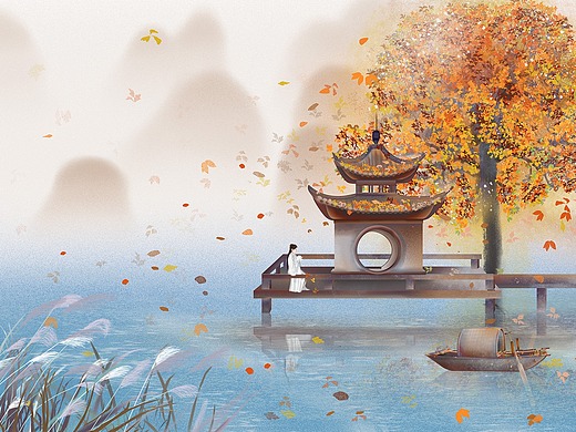 古风秋色意境_素材网站_图片免费下载-zcool站酷