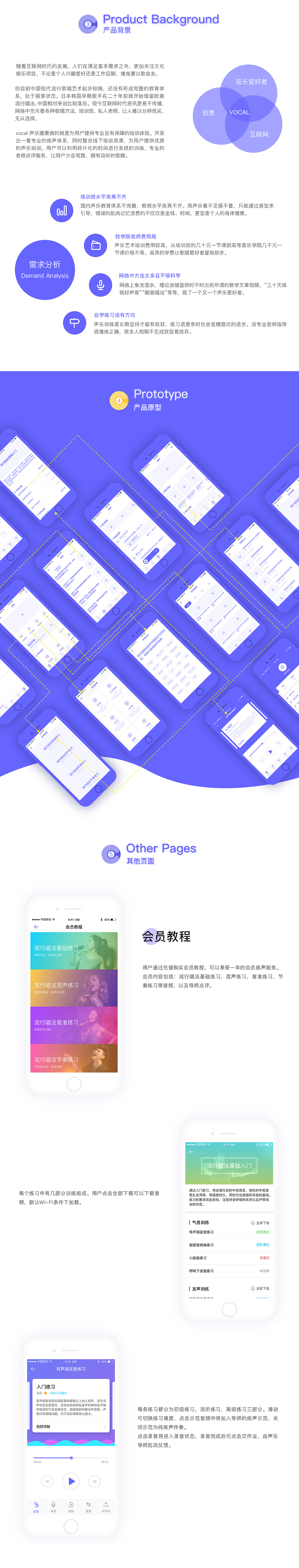 Vocal声乐圈app design