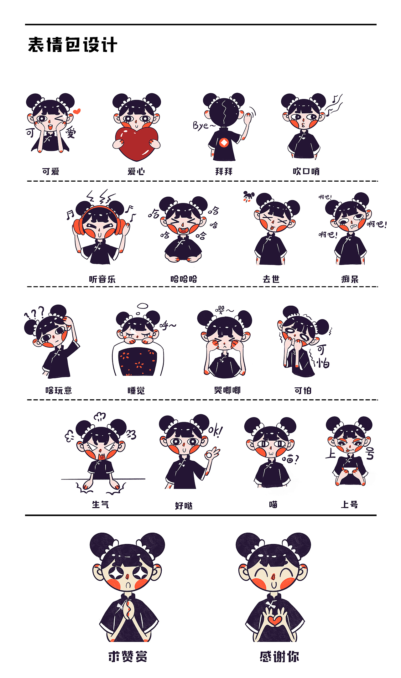 福子小姐表情包IP设计