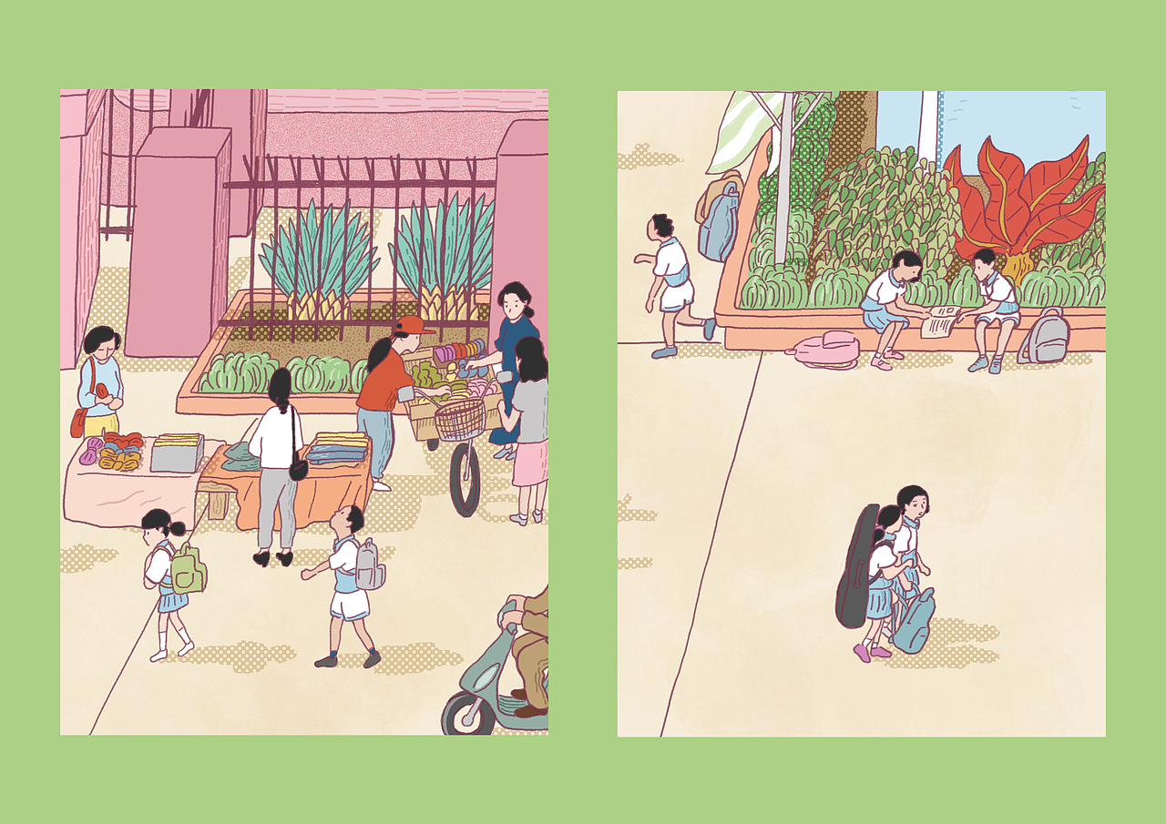 周五放学（图ZMjQ4MzEyNjky） - 商业插画 - 站酷设计师明海和小英子原创素材 - 站酷ZCOOL