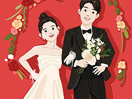 婚禮插畫定制??