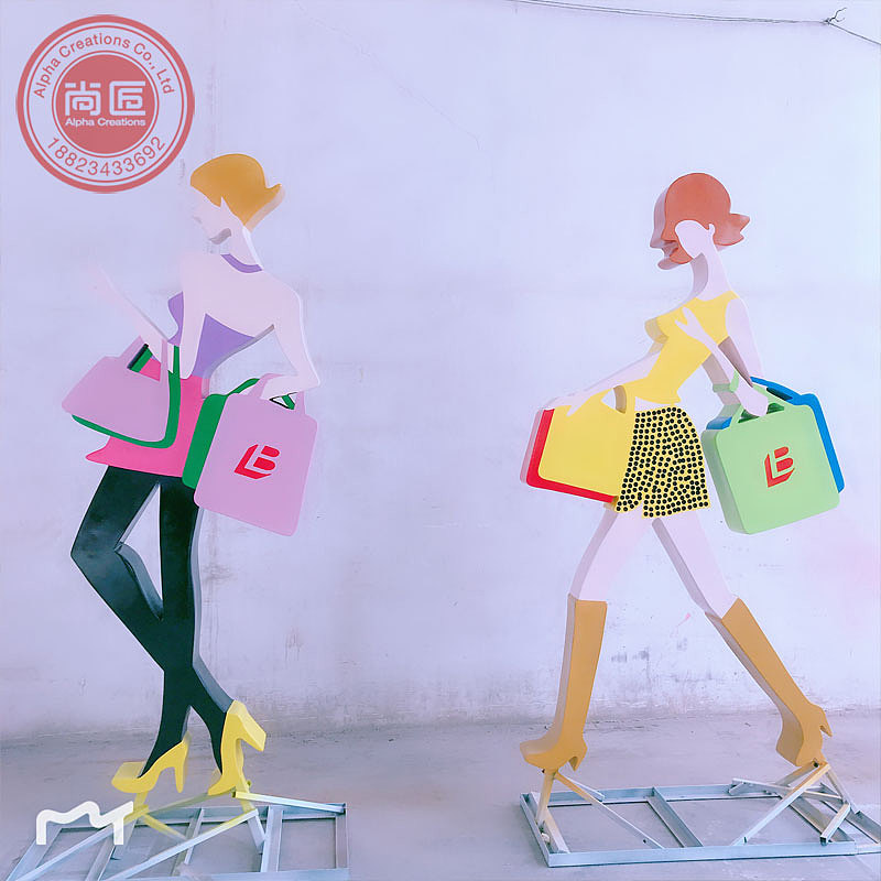 不锈钢抽象购物人物（图ZMTQ1Nzk2Nzc2） - 雕塑 - 站酷设计师动态雕塑装置厂家原创素材 - 站酷ZCOOL