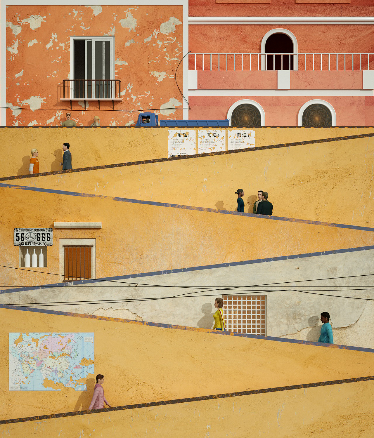 octane 渲染场景构成作品