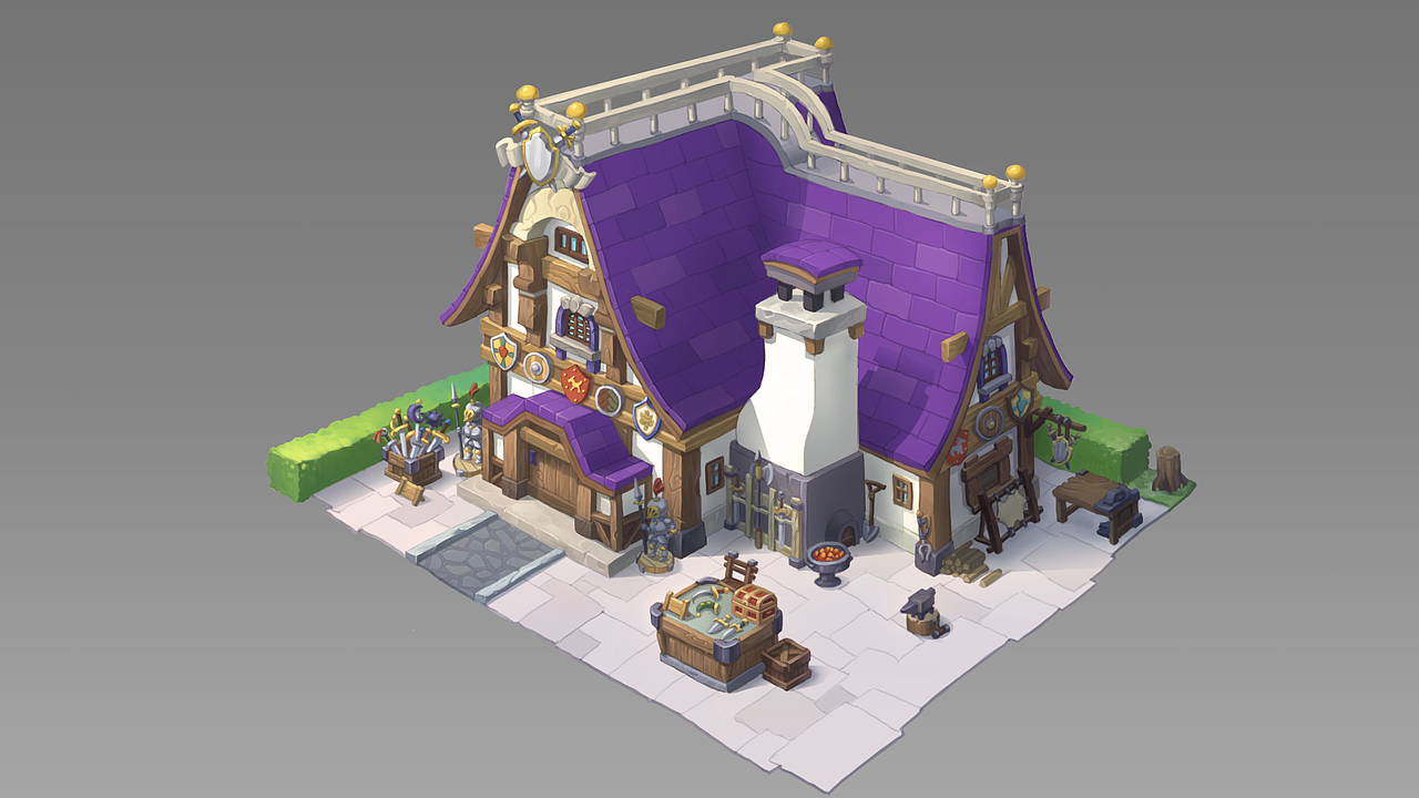 单体建筑临摹（图ZMTU1Nzg4MTEy） - 游戏原画 - 站酷设计师御纸原创素材 - 站酷ZCOOL