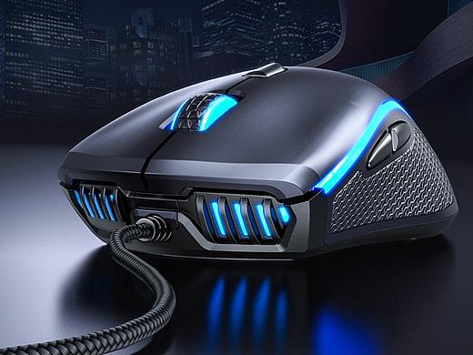 惠普有线鼠标渲染+详情制作